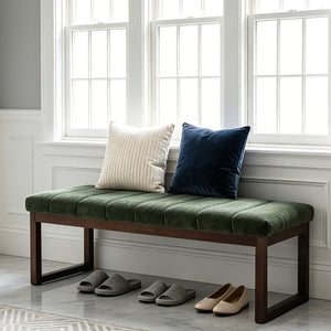 Upholstered Chenille Entryway Bench