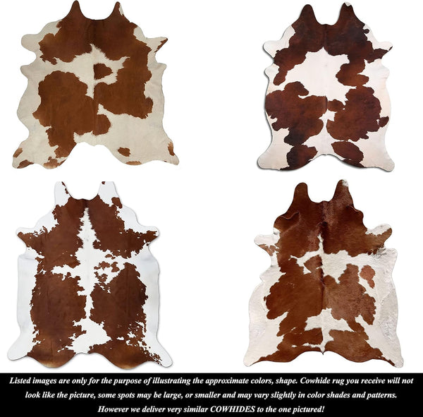 Brown & White Cowhide Area Rug