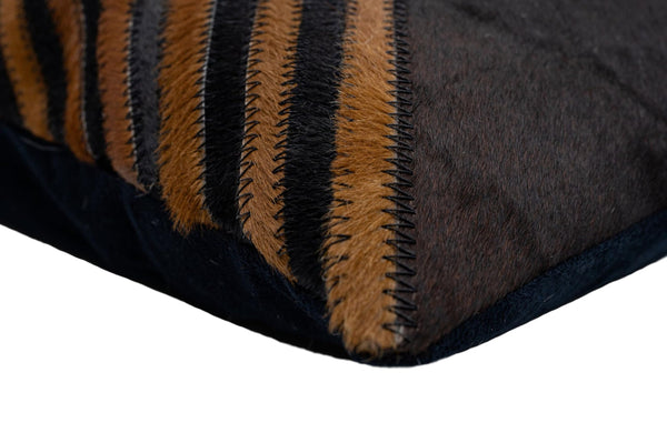 Cowhide Leather Patchwork Throw Pillows