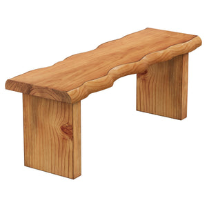 47" Solid Pine Wood Bench – Farmhouse Entryway & Dining Bench