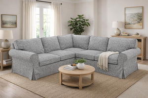 Ektorp 2+2 Corner Sofa Slipcover Set – Polyester Flax