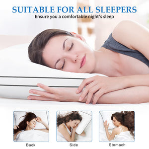 King & Queen Bed Pillows 2-Pack – Gusseted Down Alternative