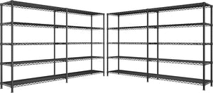 5-Tier Heavy Duty Wire Shelving Unit with Adjustable Shelves