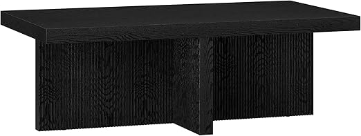 44" Fluted Rectangular Pedestal Coffee Table