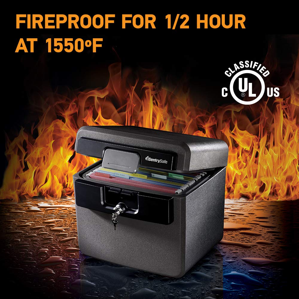 Fireproof Waterproof Key Lock File Safe Box