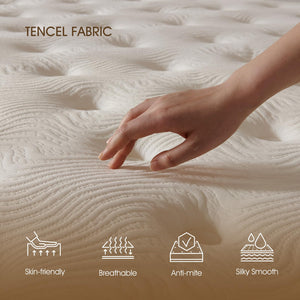 Full Mattress 12 Inch – Cooling Gel Memory Foam, Medium Firm
