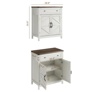 Farmhouse Buffet Sideboard Cabinet with Drawer