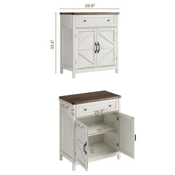 Farmhouse Buffet Sideboard Cabinet with Drawer