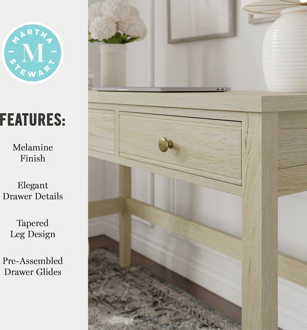 Home Office Desk with 3 Drawers and Tapered Legs