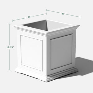 Cube Plastic Planter – Indoor & Outdoor Square Planter Box