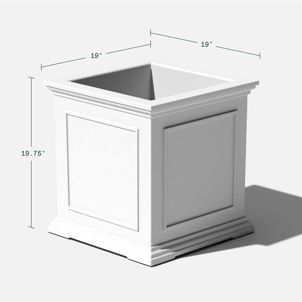 Cube Plastic Planter – Indoor & Outdoor Square Planter Box