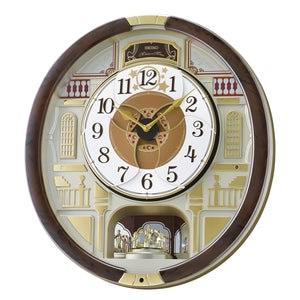 45 Melodies in Motion Musical Wall Clock with Rotating Pendulum