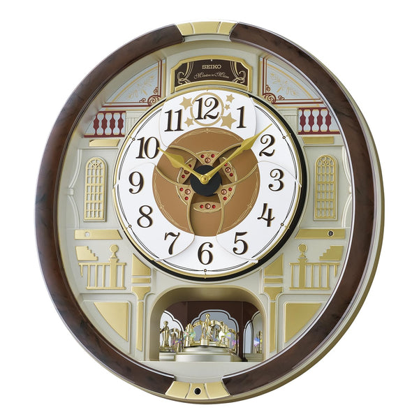 45 Melodies in Motion Musical Wall Clock with Rotating Pendulum