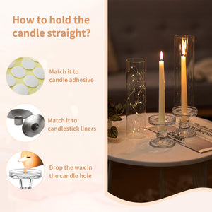 Glass Hurricane Candle Holders for Pillar & Taper Candles