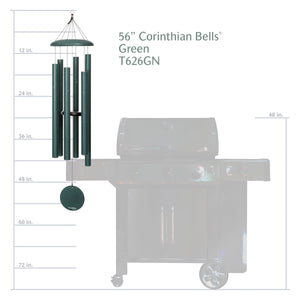 56-Inch Aluminum Wind Chime - Green