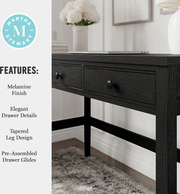 Home Office Desk with 3 Drawers and Tapered Legs