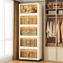 5-Tier Stackable Storage Bins with Lids, Doors & Wheels