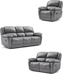 3-Piece Recliner Sofa Set – Leather Sectional with Loveseat & Arm Chair
