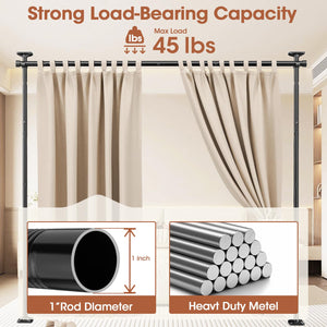 Adjustable No-Drill Room Divider Curtain Rod