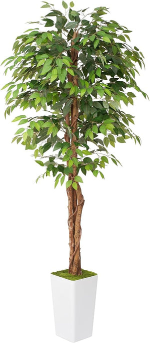7 ft Artificial Ficus Tree with Planter