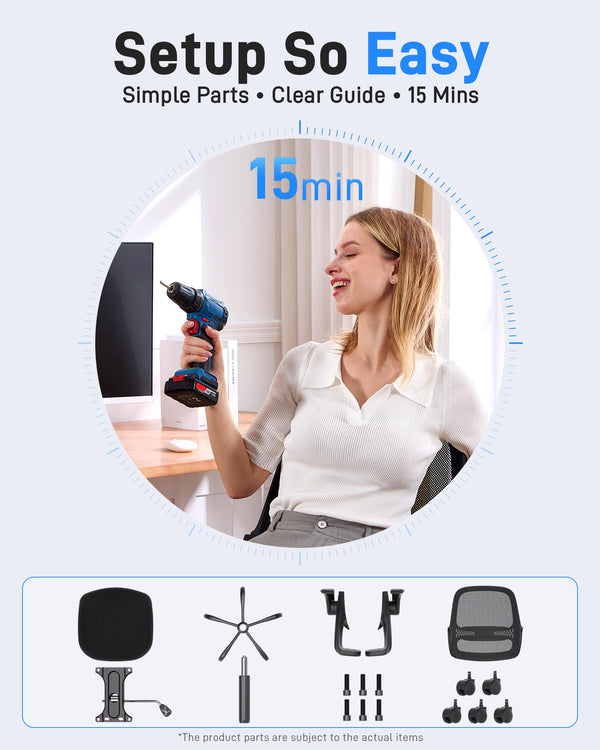 Ergonomic Mesh Office Chair with Flip-Up Arms