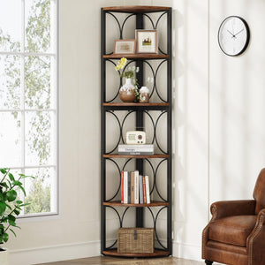 6-Tier Corner Shelf, 67" Tall