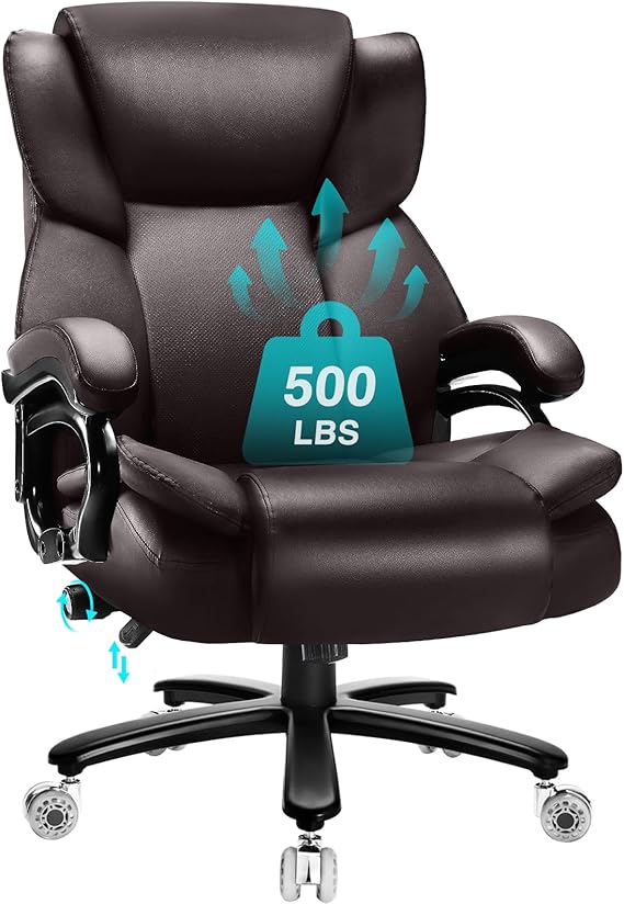 Big & Tall Heavy-Duty Executive Office Chair – 500 LBS Capacity