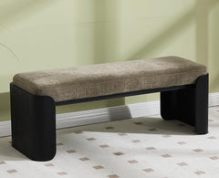 Upholstered Entryway & Bedroom Bench with Wood Legs