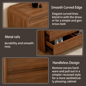 6-Drawer Dresser – Engineered Wood & Oak, 47.2"W