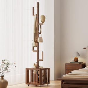 Cactus Freestanding Coat Rack with Storage