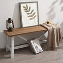 Farmhouse Wood Bench – Solid Wood Entryway & Dining Bench