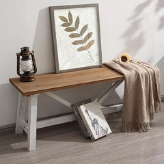 Farmhouse Wood Bench – Solid Wood Entryway & Dining Bench