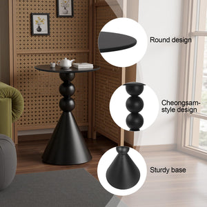 Round Metal Accent Side Table