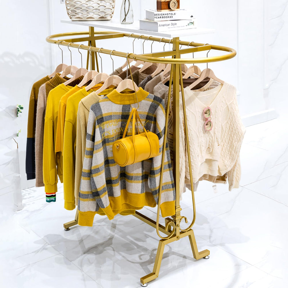 Oval Floor Standing Clothing Rack