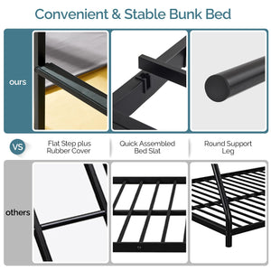 Twin Over Twin Bunk Bed with Stairs