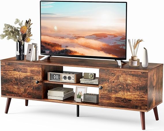 TV Stand for 55 60 Inch TV with Storage Cabinets