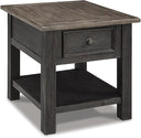 Farmhouse End Table with Drawer and Lower Shelf