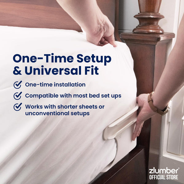Bed Sheet Holder Straps with Heavy-Duty Mattress Clips