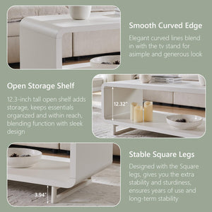 48" 2-Tier Coffee Table with Storage Shelf