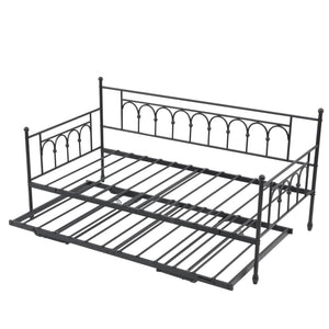 Twin Metal Daybed with Pop-Up Trundle