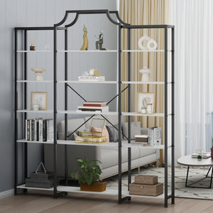 Triple Wide 5-Tier Bookshelf