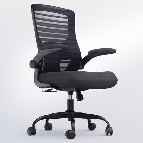 Ergonomic Mesh Office Chair with Flip-Up Armrests