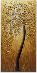 3D Floral Hand-Painted Canvas Wall Art