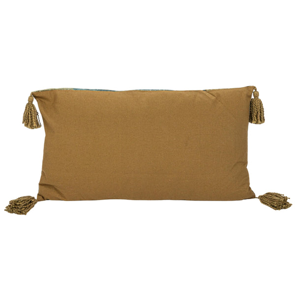 Tiger Print Lumbar Pillow with Tassels