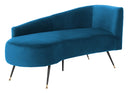 Velvet Glam Settee – 2-Seat Upholstered Sofa with Metal Legs