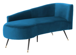 Velvet Glam Settee – 2-Seat Upholstered Sofa with Metal Legs