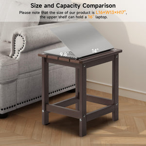 Outdoor Side Table Set of 2 – HDPE Weather Resistant
