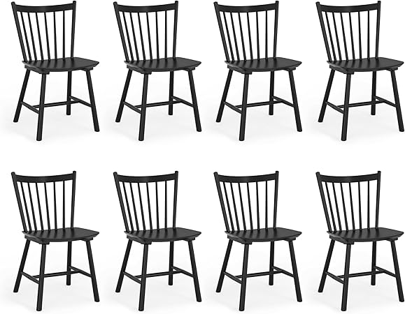 Farmhouse Spindle Back Dining Chairs – Set of 2, 4, 6, or 8