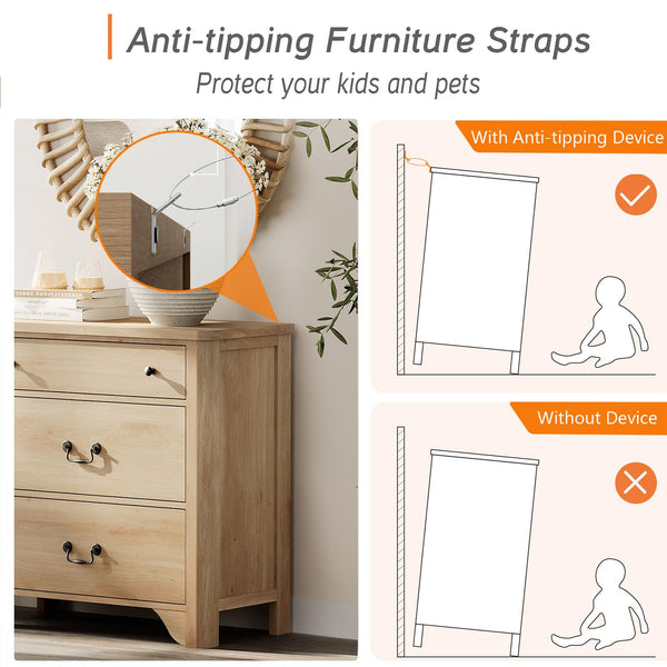 3-Drawer Farmhouse Dresser – Oak