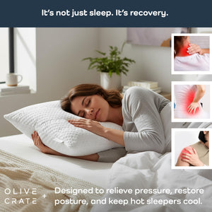 Adjustable Cooling Shredded Memory Foam Pillow – Queen Size